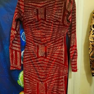 Red  cocktail dress